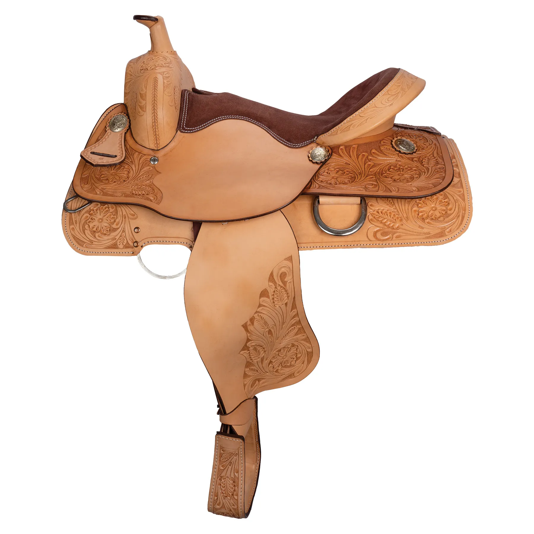 Double S Floral Tooled Western Saddle 7 Double S Floral Tooled Western Saddle - Image 7