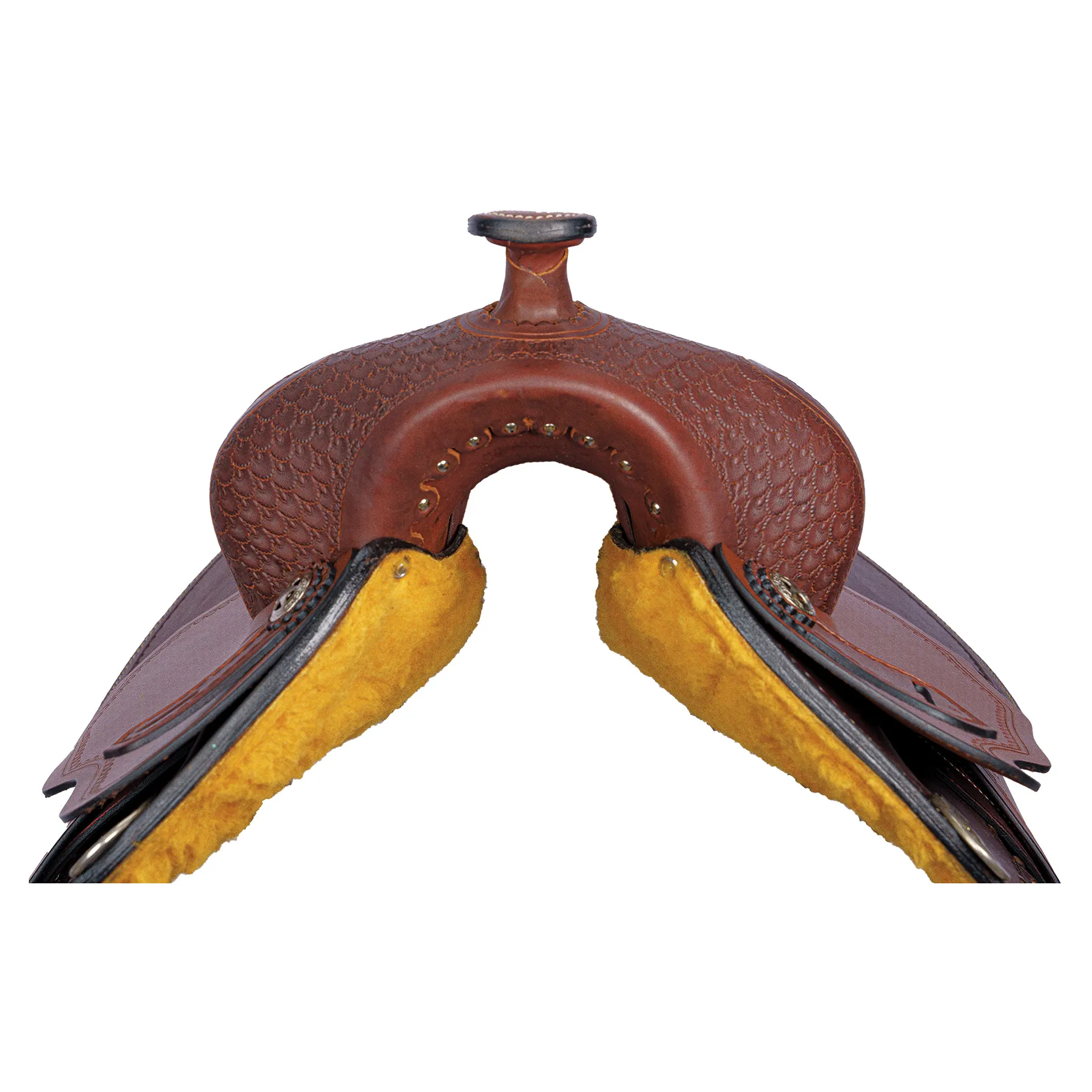 Double S Tooled Border Western Saddle 2 Double S Tooled Border Western Saddle - Image 2