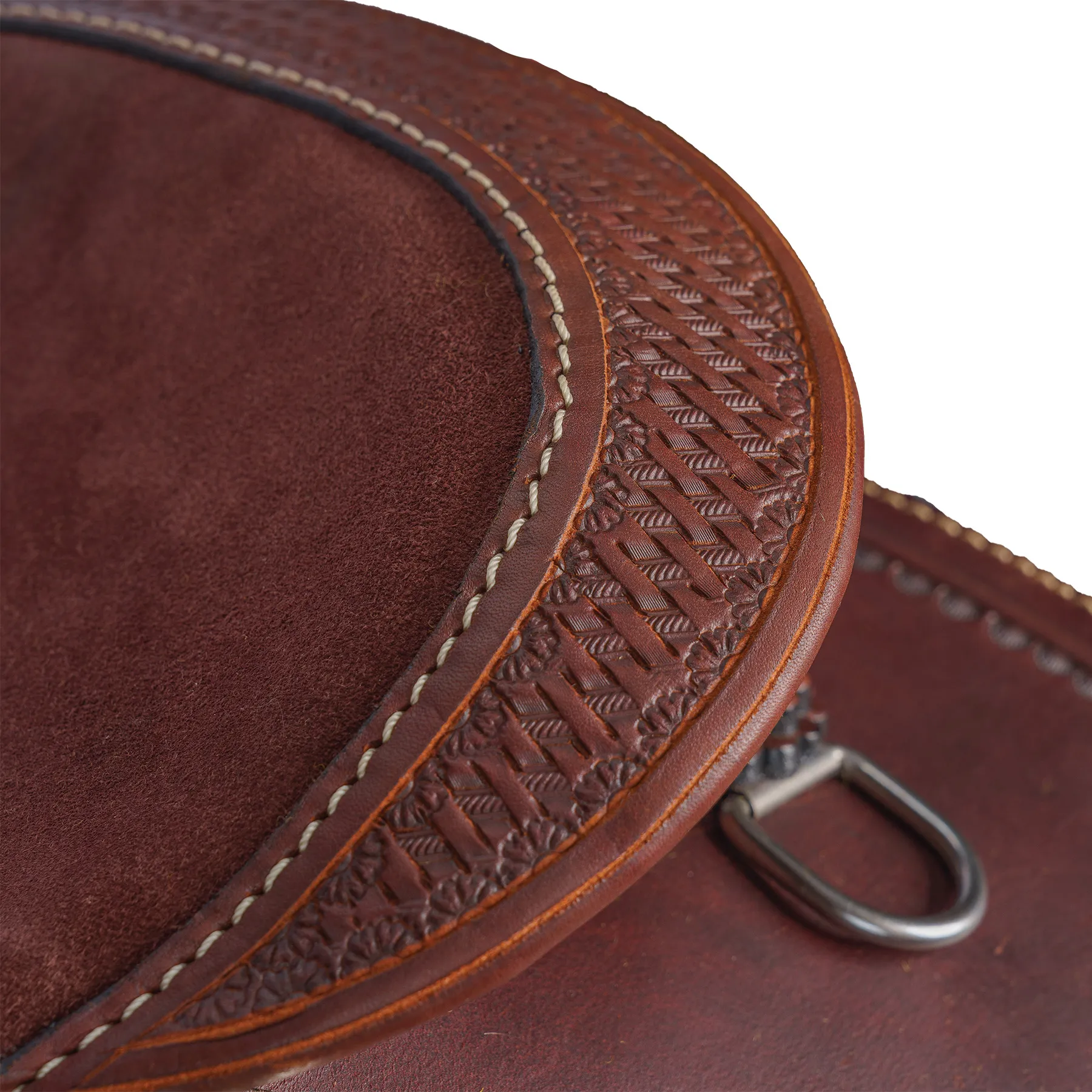 Double S Tooled Border Western Saddle 4 Double S Tooled Border Western Saddle - Image 4